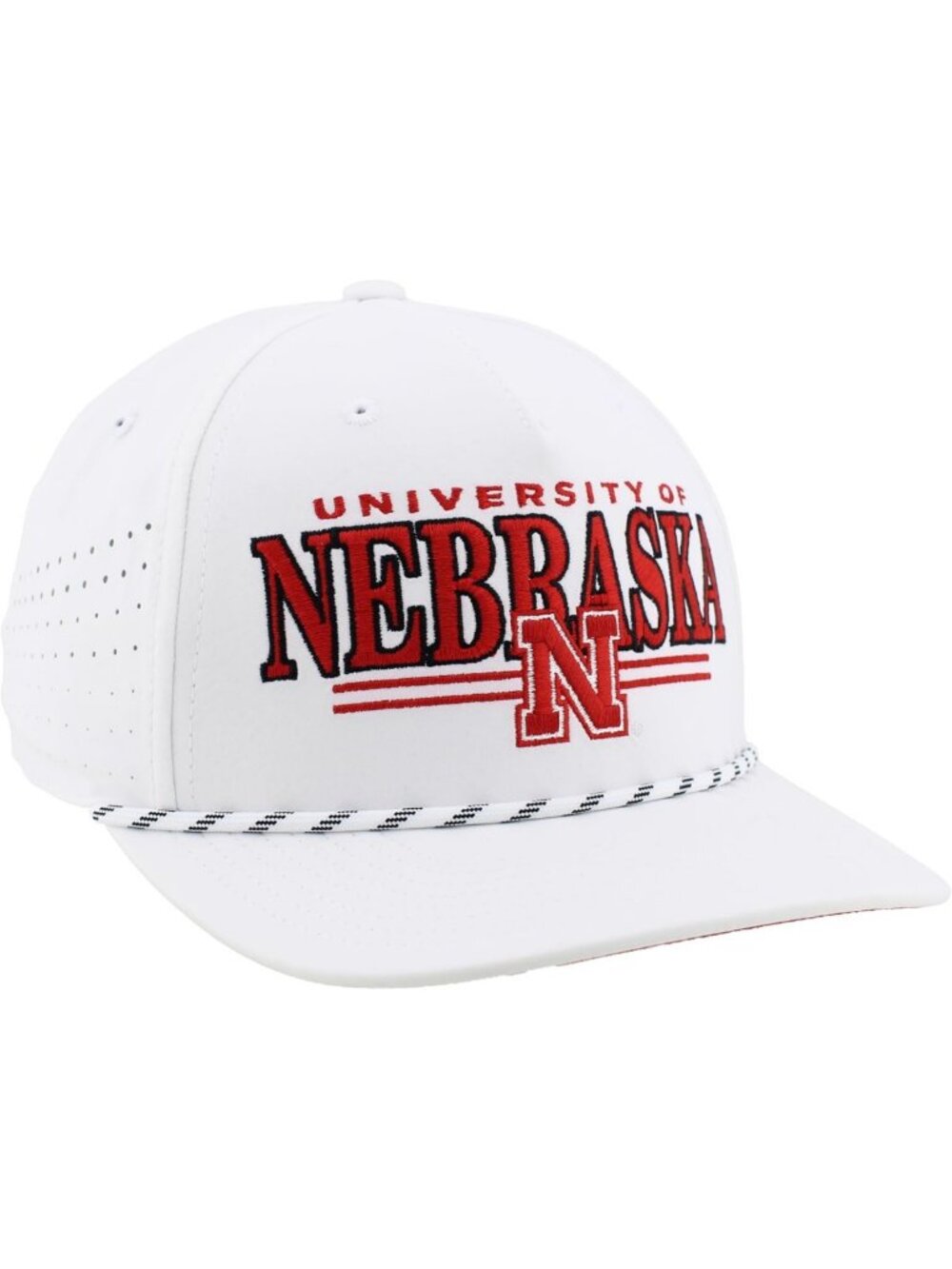 Unisex NCAA Officially Licensed Snapback Rope Hat - Performance Regalia, White